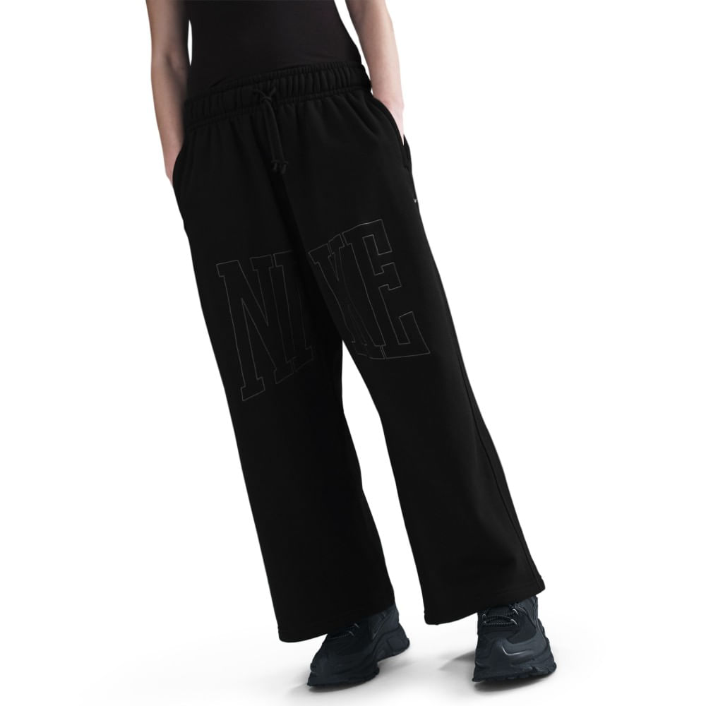 Nike W Nsw Street Oh Flc Pant Pantalón negro de mujer lifestyle