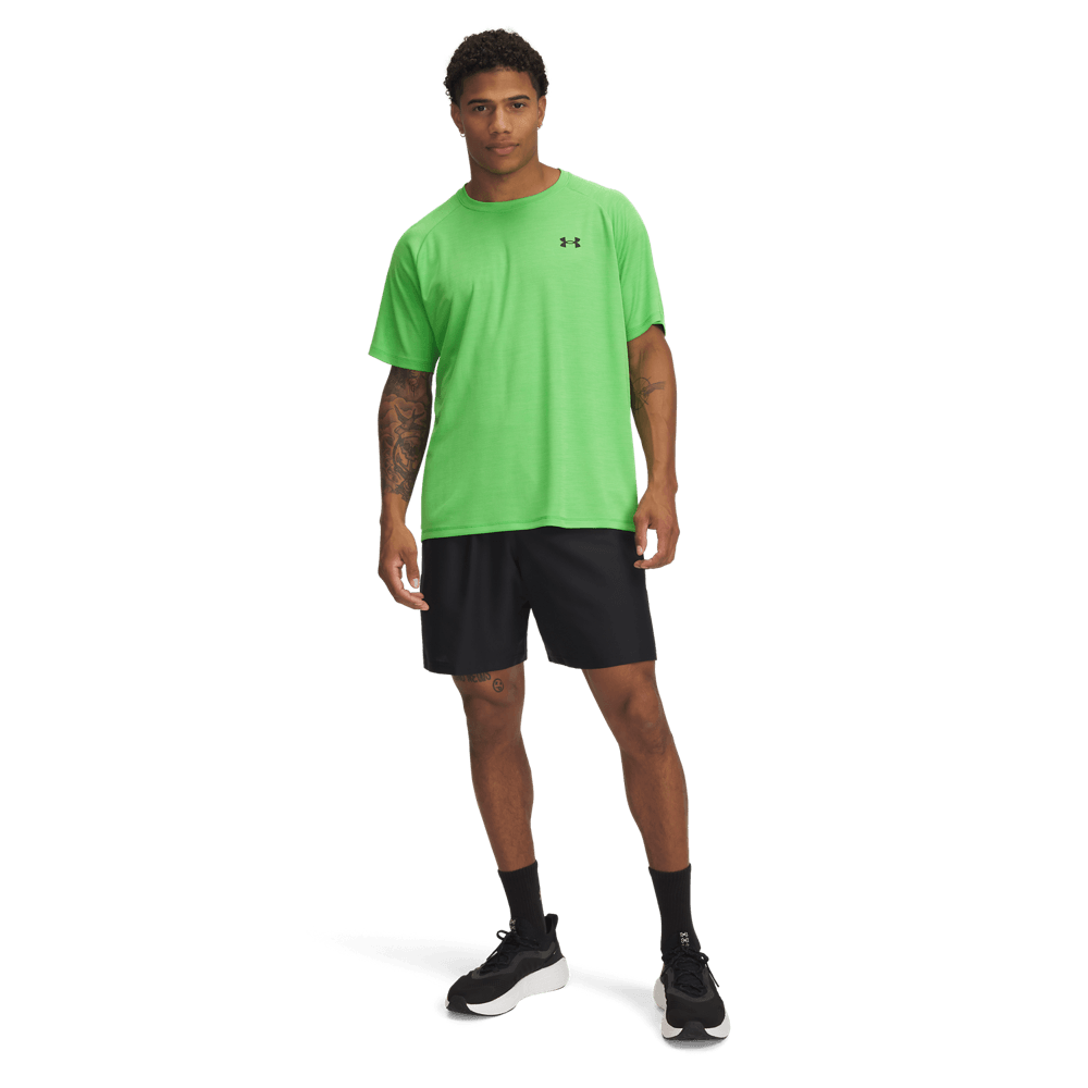 UA Tech Woven Wordmark Short Pantaloneta negro de hombre para entrenamiento