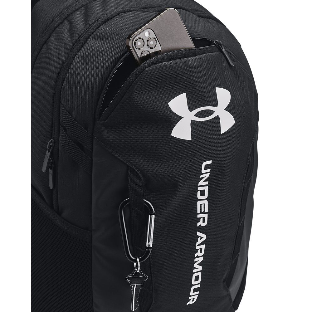 UA Hustle 6.0 Backpack Morral negro de hombre para entrenamiento
