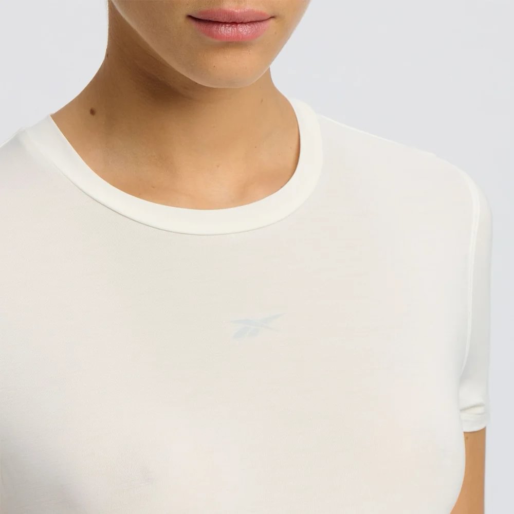 Reebok Rbk-Chill Athletic Tee Camiseta Manga Corta blanco de mujer para entrenamiento