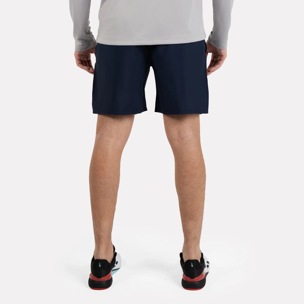 Reebok Id Train Utility Short Pantaloneta azul de hombre para entrenamiento