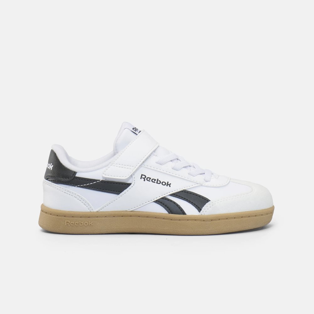 Reebok Smash Edge Elastic & Top Strap Tenis blanco de niño para tenis