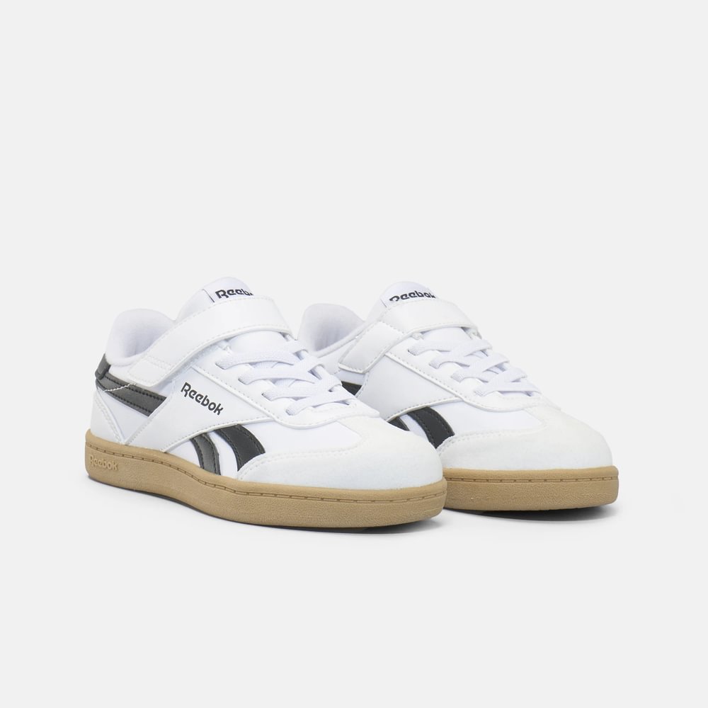 Reebok Smash Edge Elastic & Top Strap Tenis blanco de niño para tenis