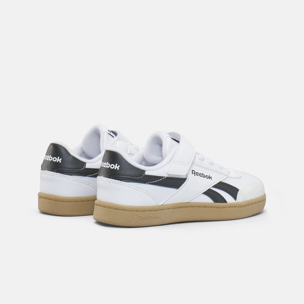 Reebok Smash Edge Elastic & Top Strap Tenis blanco de niño para tenis