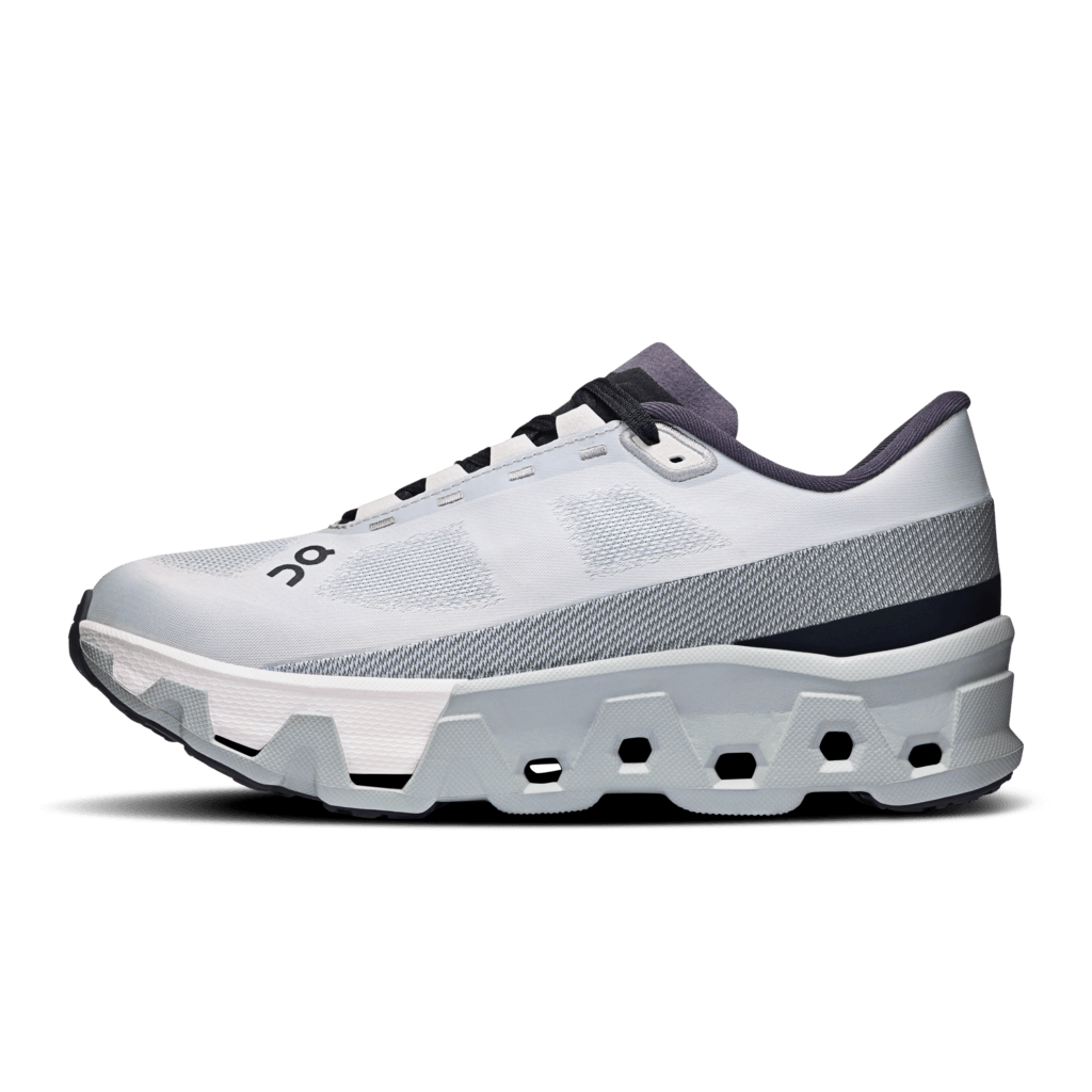 On Cloudmonster Hyper Tenis gris de mujer para correr
