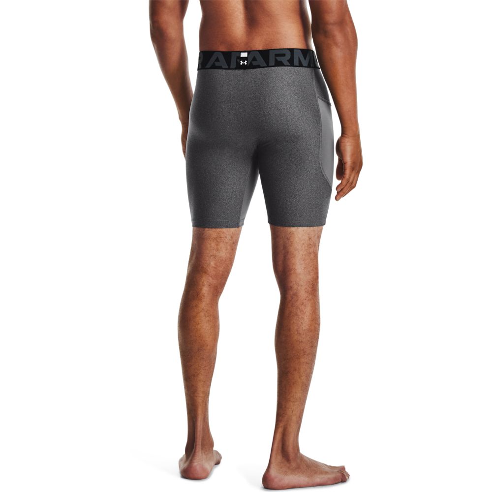 UA Hg Armour Shorts Licra gris de hombre para entrenamiento