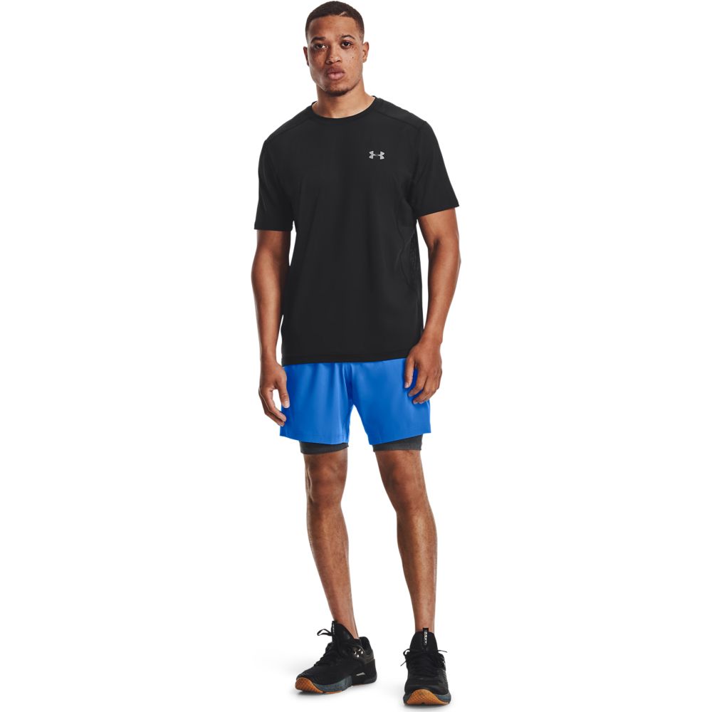 UA Hg Armour Shorts Licra gris de hombre para entrenamiento