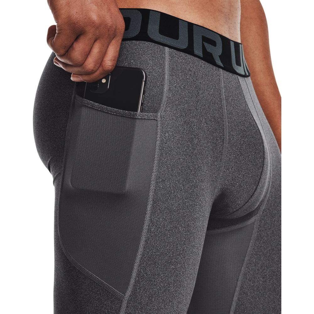 UA Hg Armour Shorts Licra gris de hombre para entrenamiento