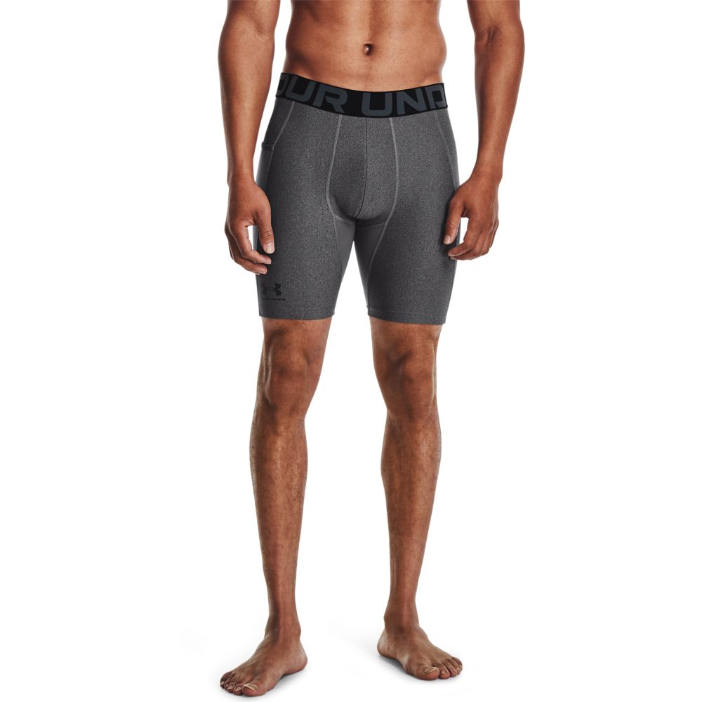 UA Hg Armour Shorts Licra gris de hombre para entrenamiento