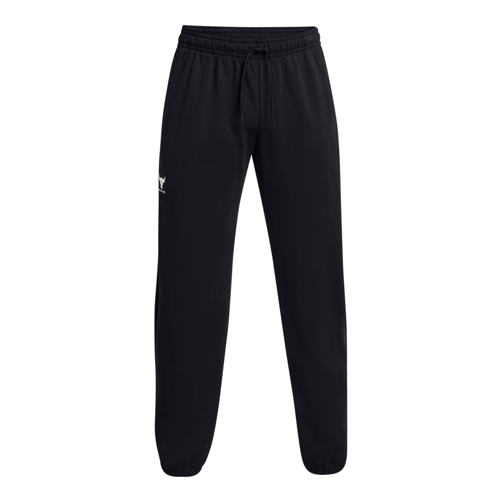 UA  Rock Hwt Terry Jgr Pantalón negro de hombre lifestyle