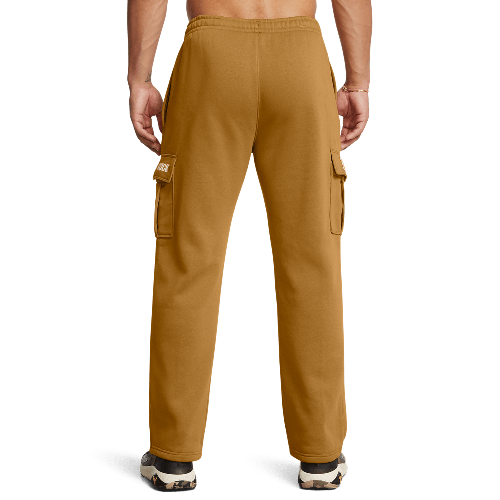 UA  Rck Icon Flc Pant Tools Pantalón amarillo de hombre para entrenamiento