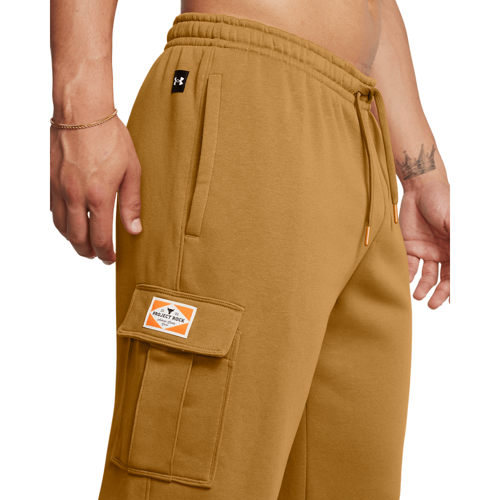 UA  Rck Icon Flc Pant Tools Pantalón amarillo de hombre para entrenamiento