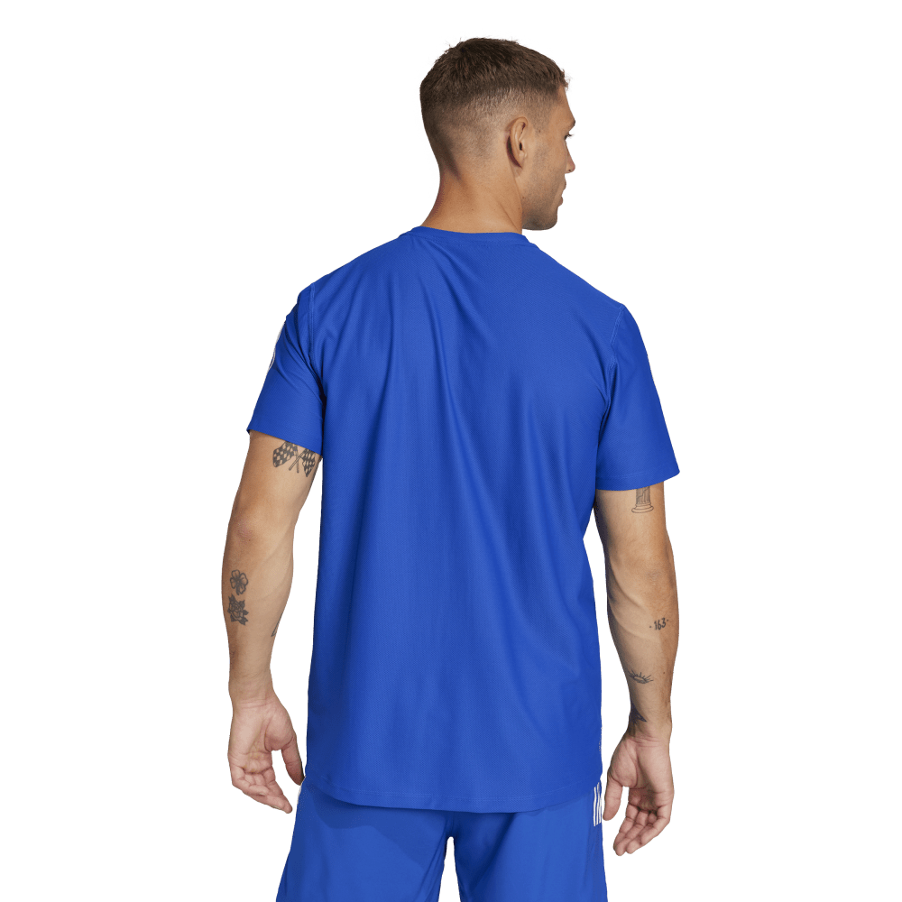 Adidas Otr B Tee Camiseta Manga Corta azul de hombre para correr