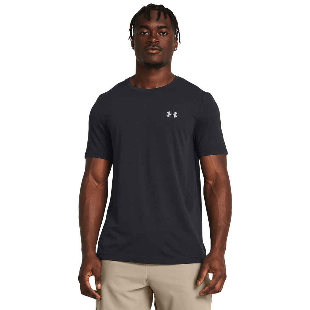 UA Ish Seamless Ss Camiseta Manga Corta negro de hombre para entrenamiento