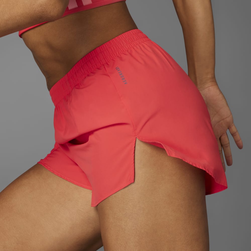 Adidas Adizero E Short Pantaloneta rojo de mujer para correr