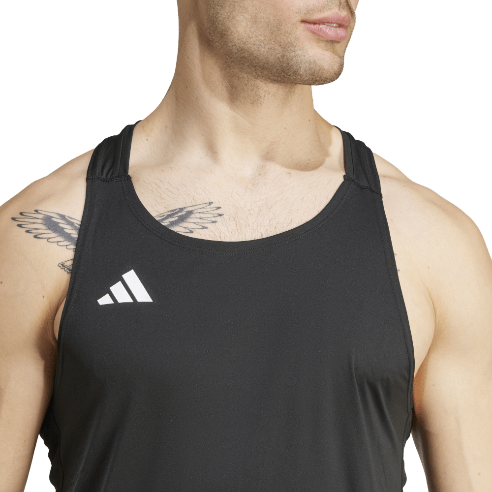 Adidas Adizero E Snglt Camiseta Manga Sisa negro de hombre para correr