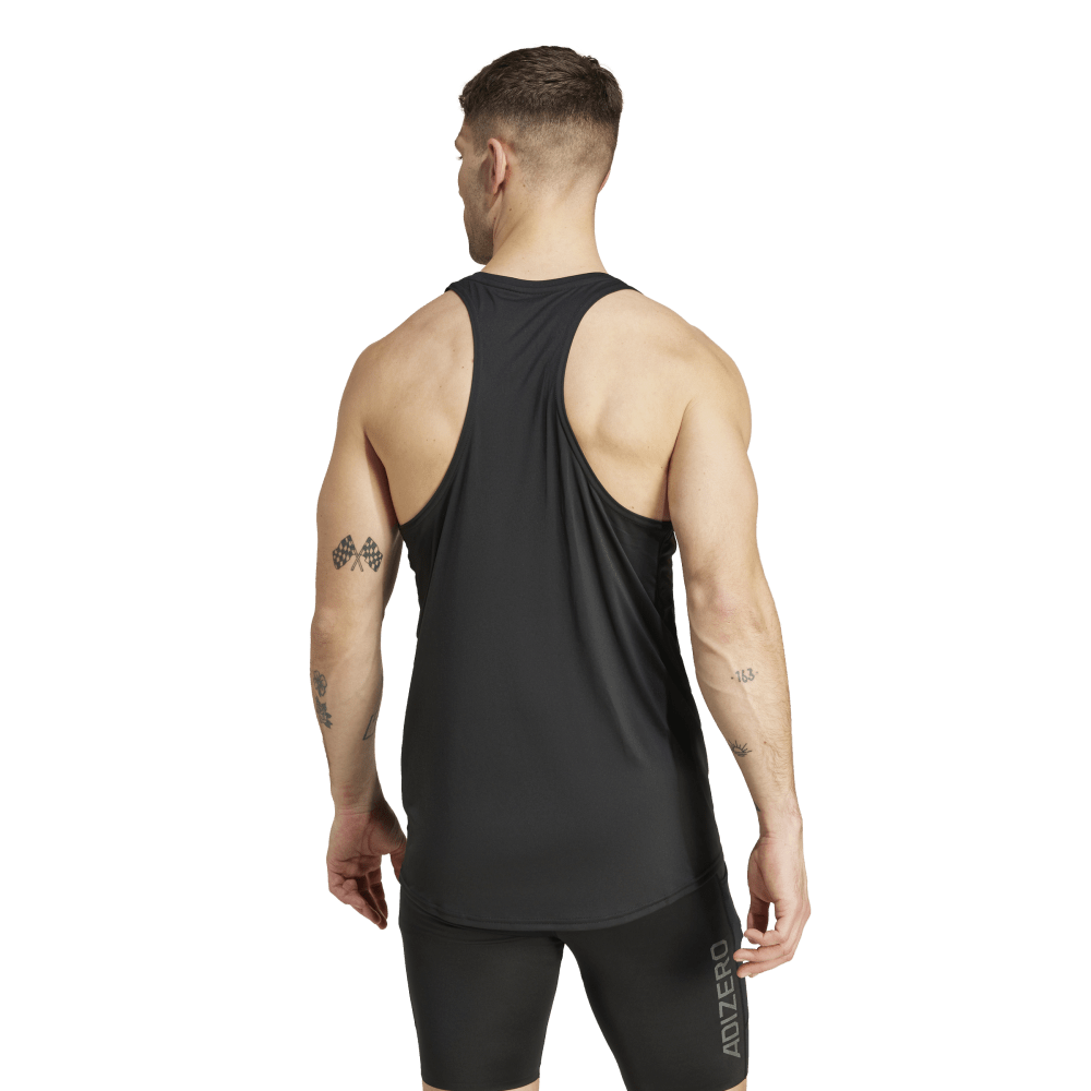 Adidas Adizero E Snglt Camiseta Manga Sisa negro de hombre para correr