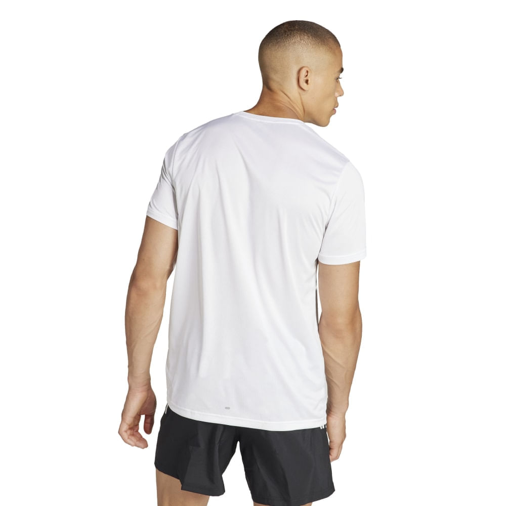 Adidas Run It Tee Camiseta Manga Corta Blanco De Hombre Para Correr