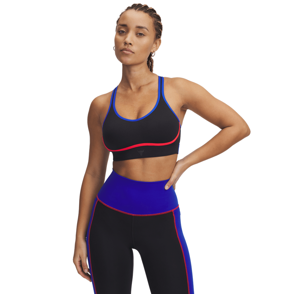 UA  Rck Bra Top negro de mujer para entrenamiento