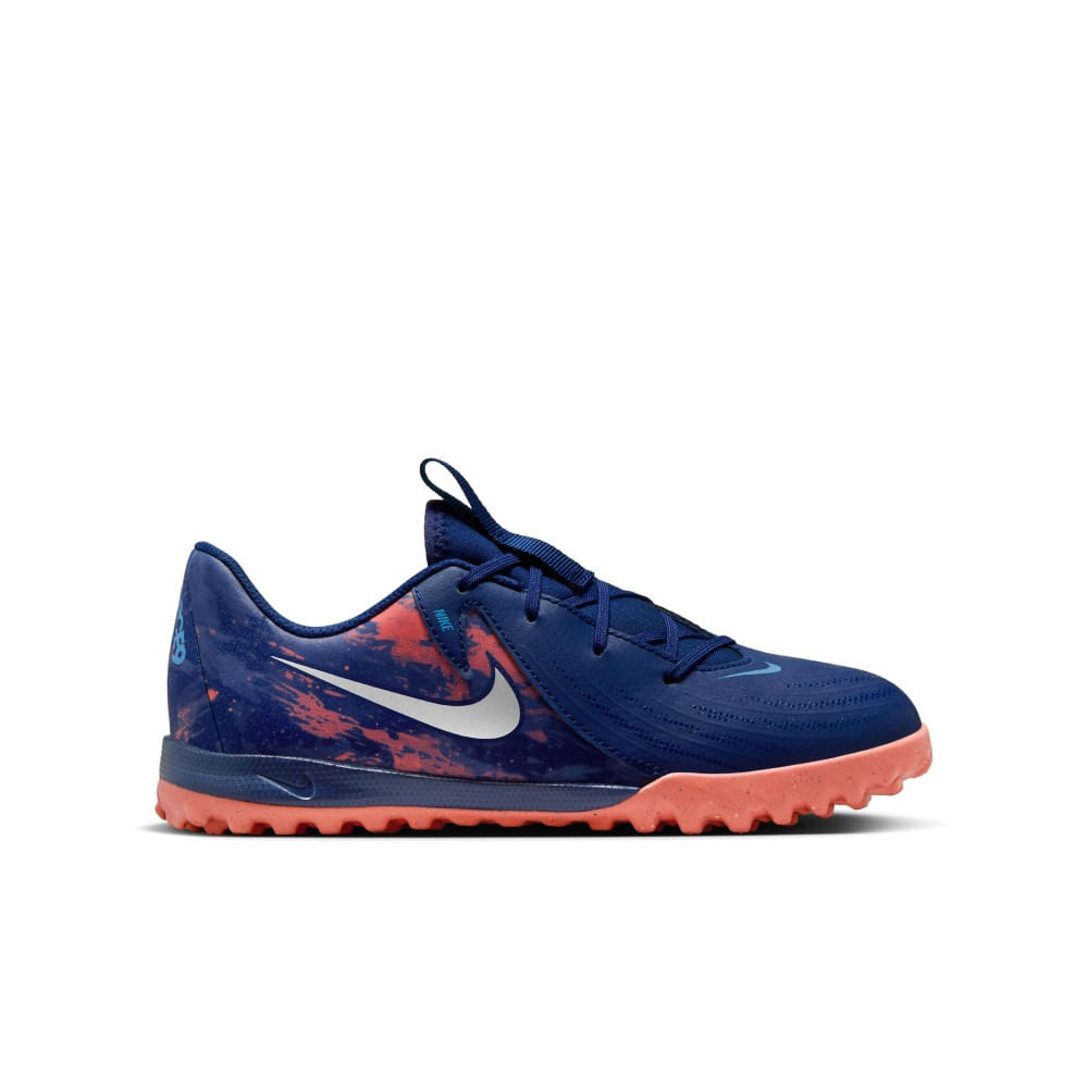 Nike Jr Phantom Gx Ii Academy Tf Eh Guayos azul de niño para futbol