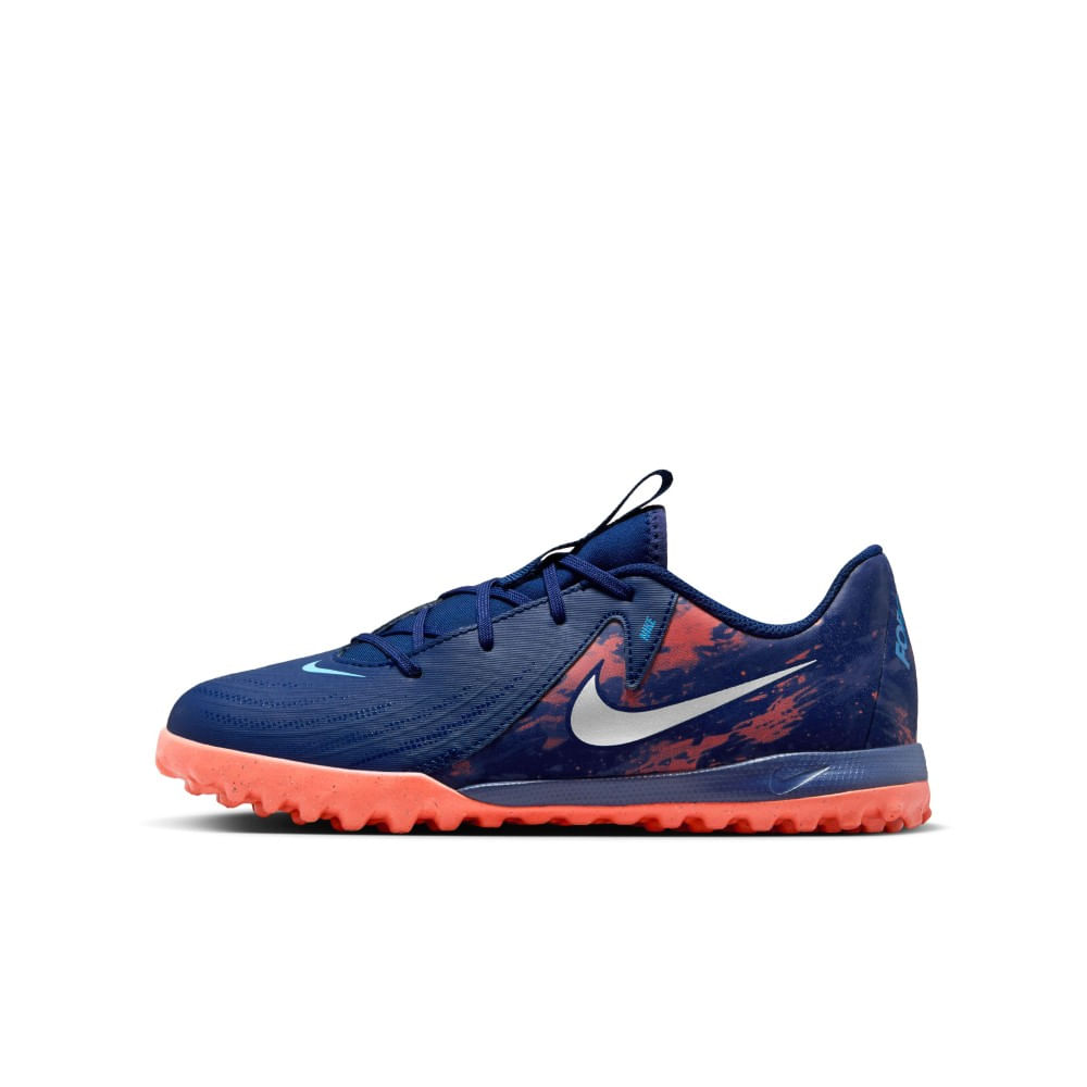 Nike Jr Phantom Gx Ii Academy Tf Eh Guayos azul de niño para futbol