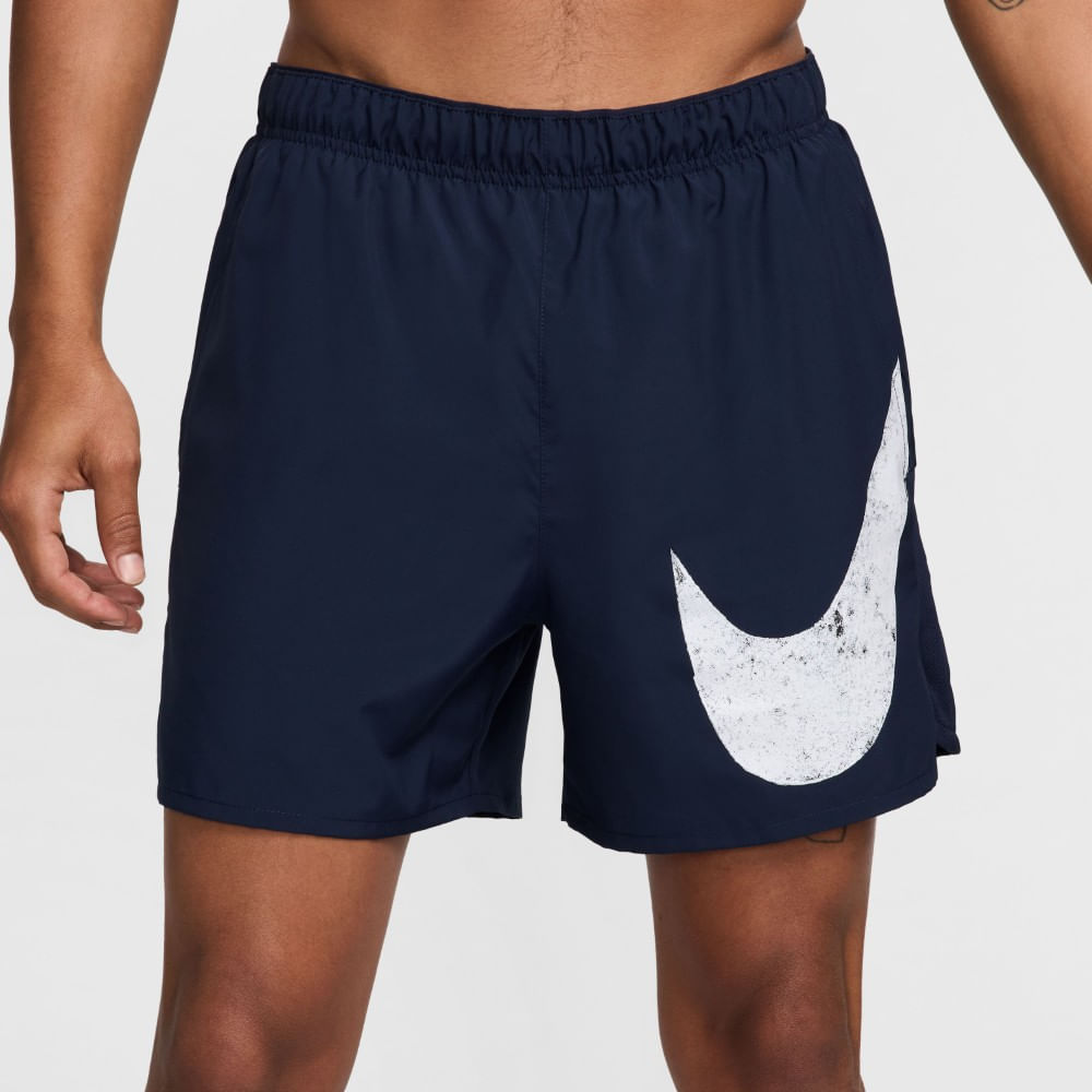 Nike M Nk Df Challenger Swoosh 5In Pantaloneta azul de hombre para correr