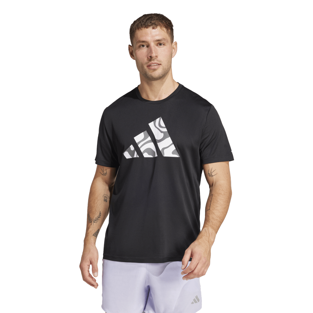 Adidas Run It Bl Tee M Camiseta Manga Corta negro de hombre para correr