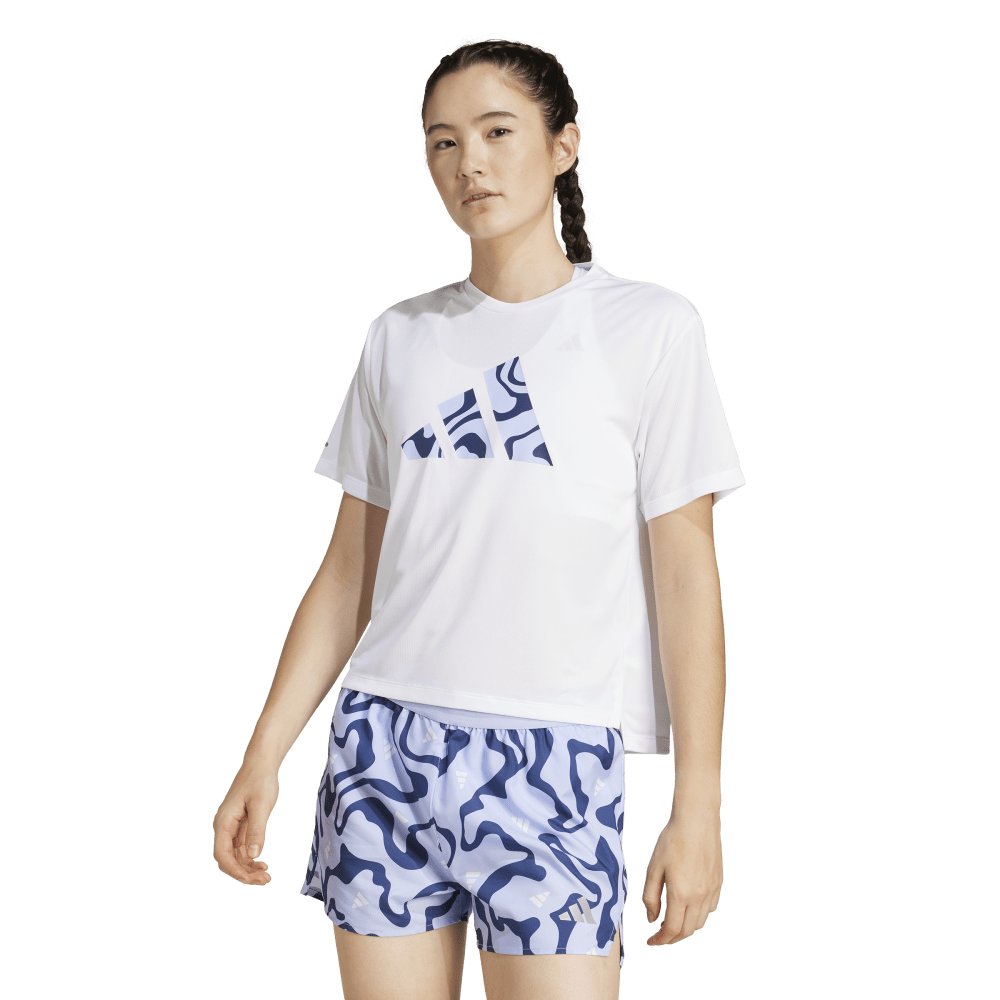 Adidas Run It Bl Tee W Camiseta Manga Corta blanco de mujer para correr