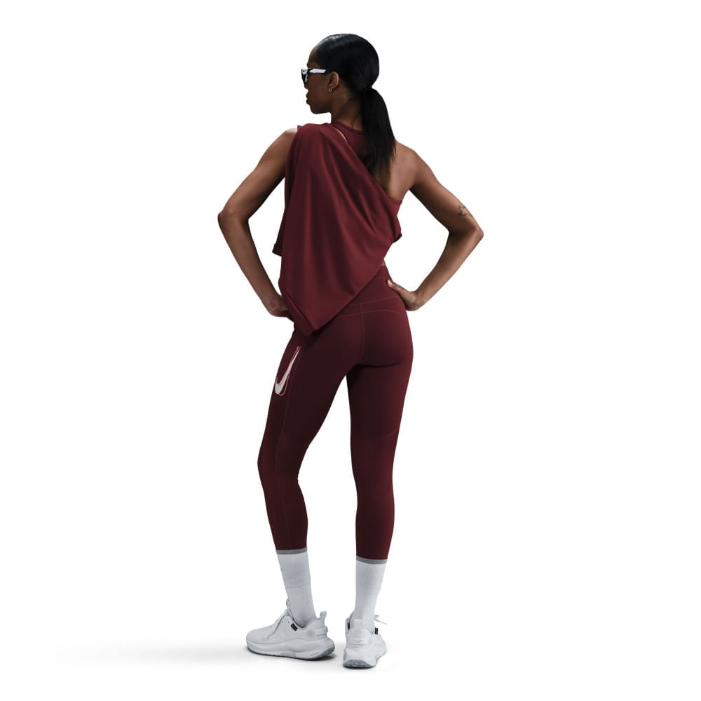 Nike W Nk Fast Df Mr 7/8 Tgt Sw Licra rojo de mujer para correr