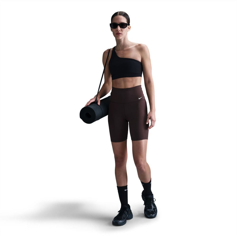 Nike W Nk Zenvy Asym Top negro de mujer para entrenamiento