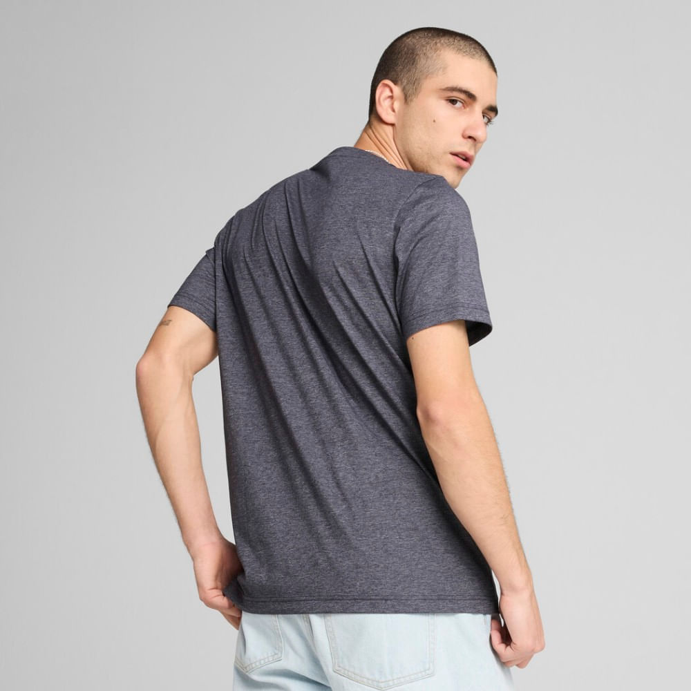 Puma Ess No. 1 Logo Heather Tee Camiseta Manga Corta azul de hombre lifestyle