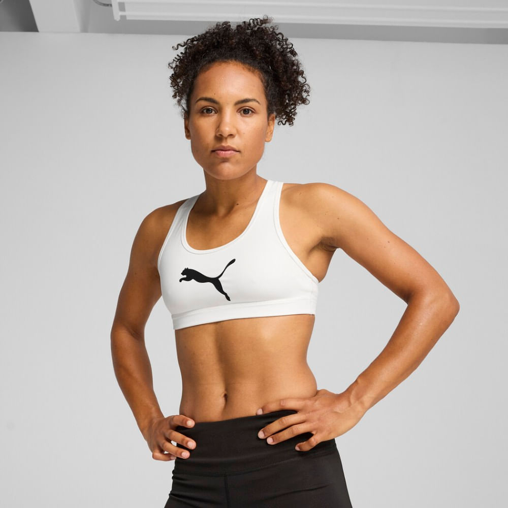 Puma 4Keeps Bra W Top blanco de mujer para entrenamiento