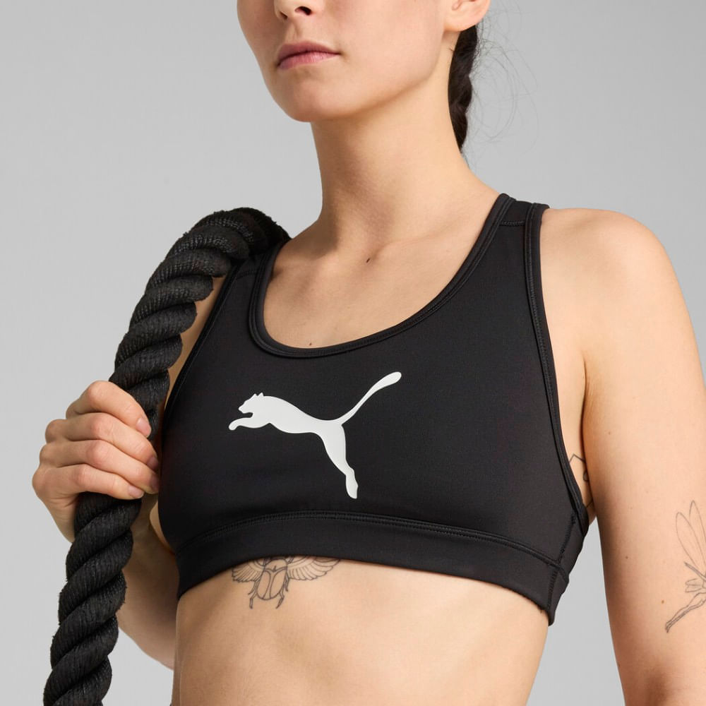 Puma 4Keeps Bra W Top negro de mujer para entrenamiento