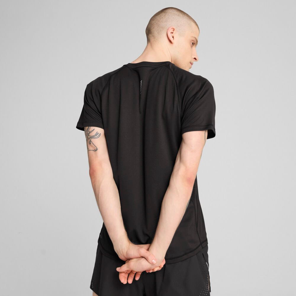 Puma M Run Velocity Tee Camiseta Manga Corta negro de hombre para correr