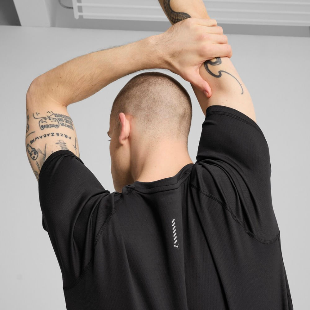 Puma M Run Velocity Tee Camiseta Manga Corta negro de hombre para correr