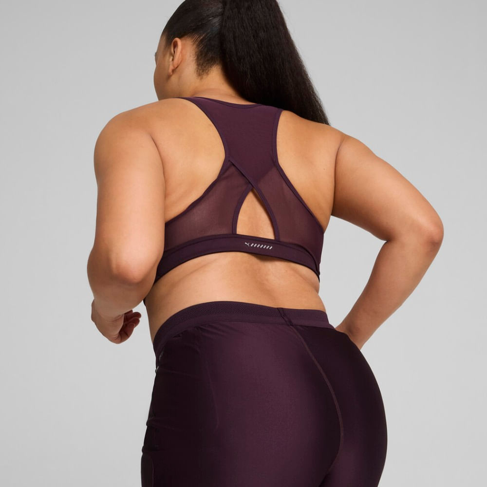Puma 4Keeps Run Bra W Top morado de mujer para correr