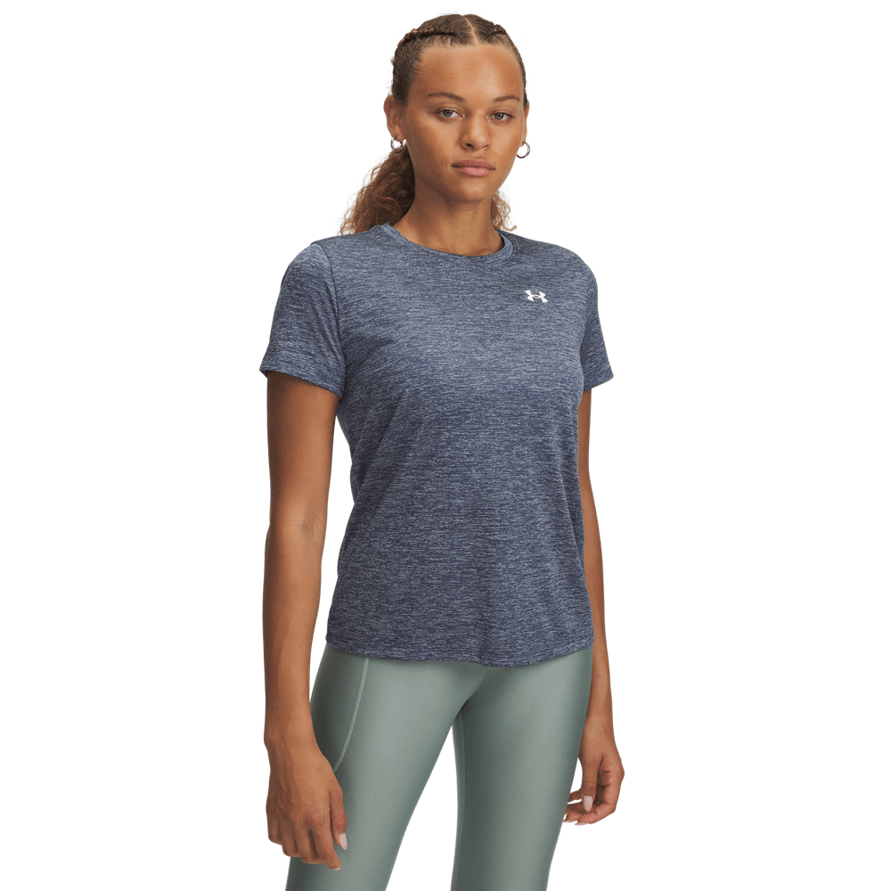 UA H Ssc- Twist Camiseta Manga Corta gris de mujer para entrenamiento