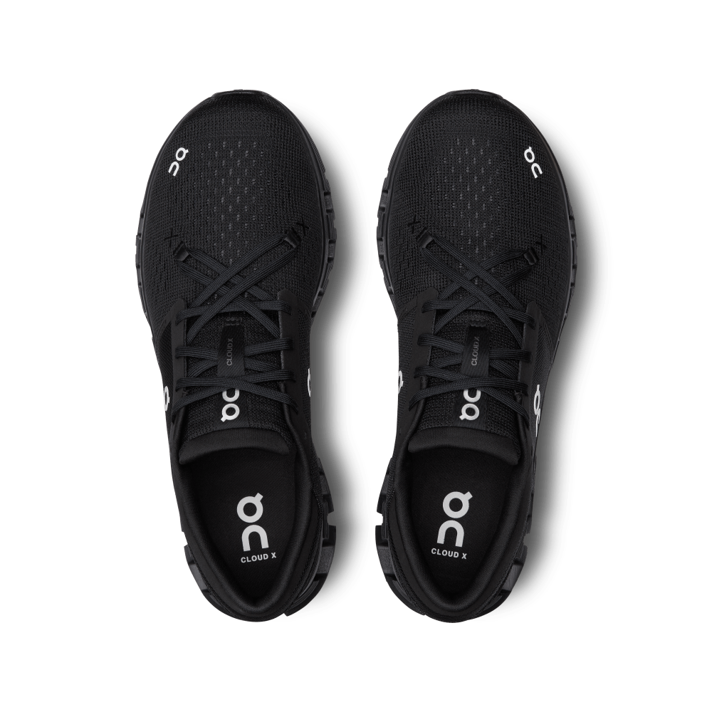 On Cloud X 4 Tenis negro de hombre para entrenamiento