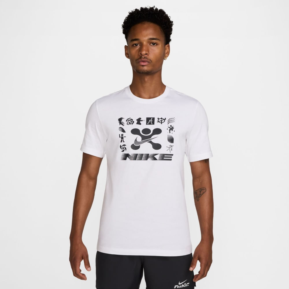 Nike M Nk Tee Gym Life Camiseta Manga Corta blanco de hombre para entrenamiento