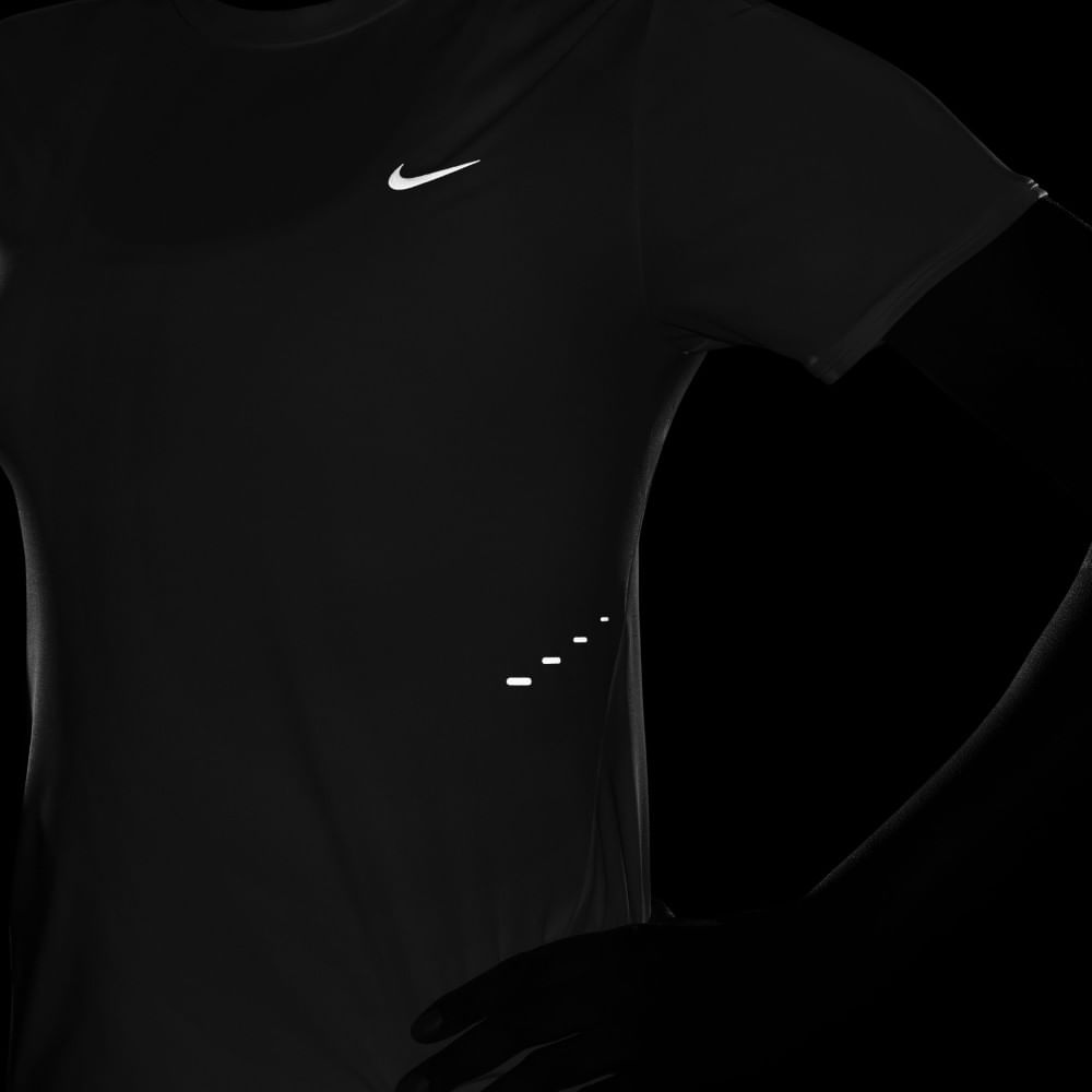 Nike W Nk Swift Df Ss Top Camiseta Manga Corta blanco de mujer para correr