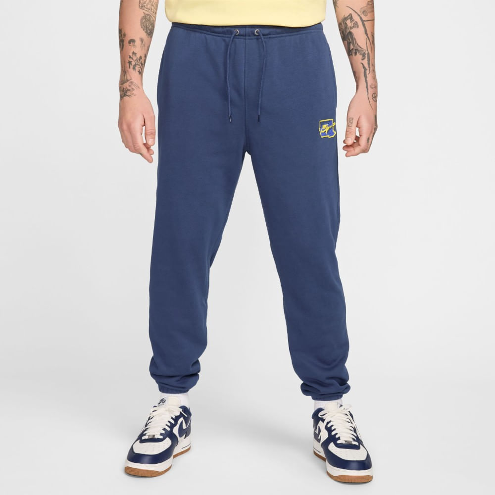 Nike M Nk Club Ft Cuff Pant Bolt Pantalón azul de hombre lifestyle