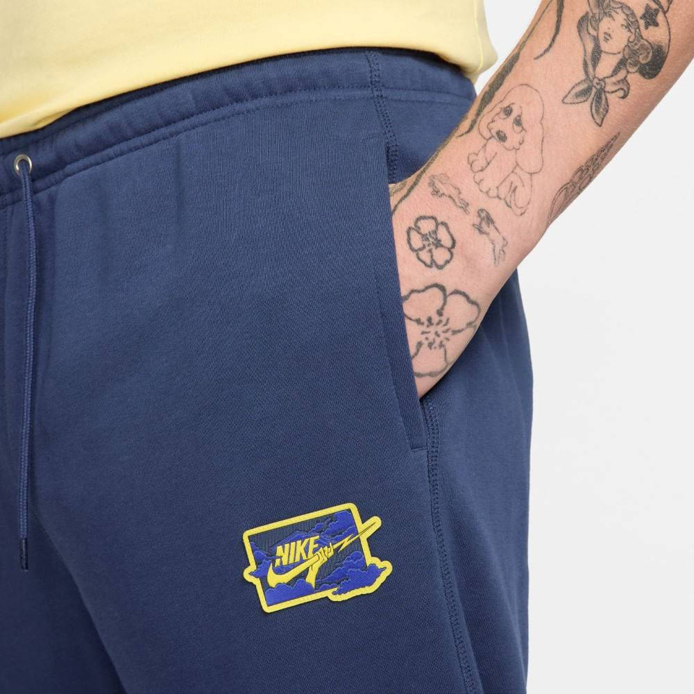 Nike M Nk Club Ft Cuff Pant Bolt Pantalón azul de hombre lifestyle