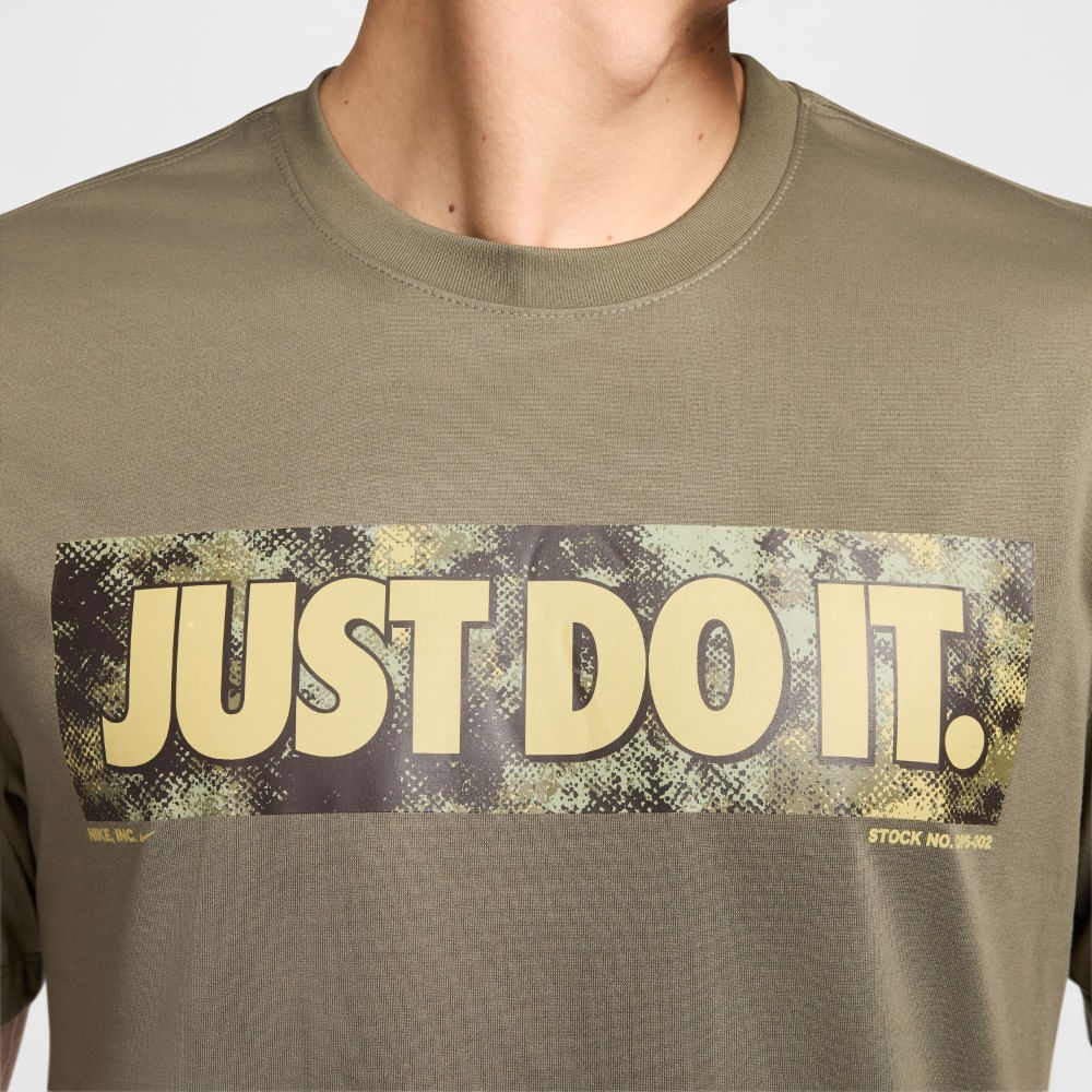 Nike M Nk Df Tee Rlgd Camo Camiseta Manga Corta verde de hombre para entrenamiento