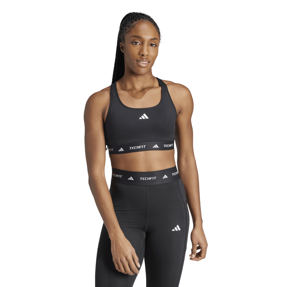 Adidas Top Deportivo Techfit negro de mujer para entrenamiento