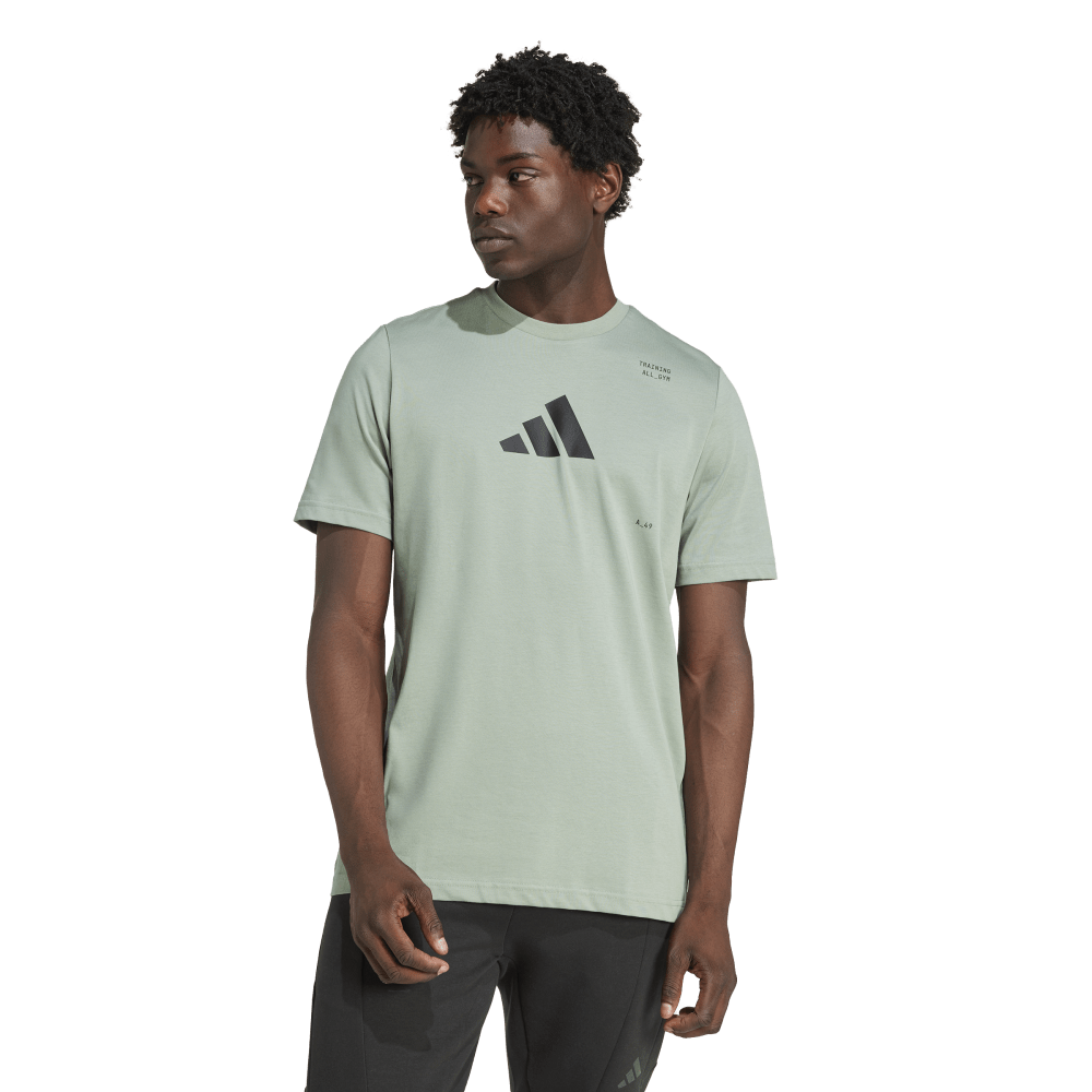 Adidas M Tr Cat G T Camiseta Manga Corta verde de hombre para entrenamiento