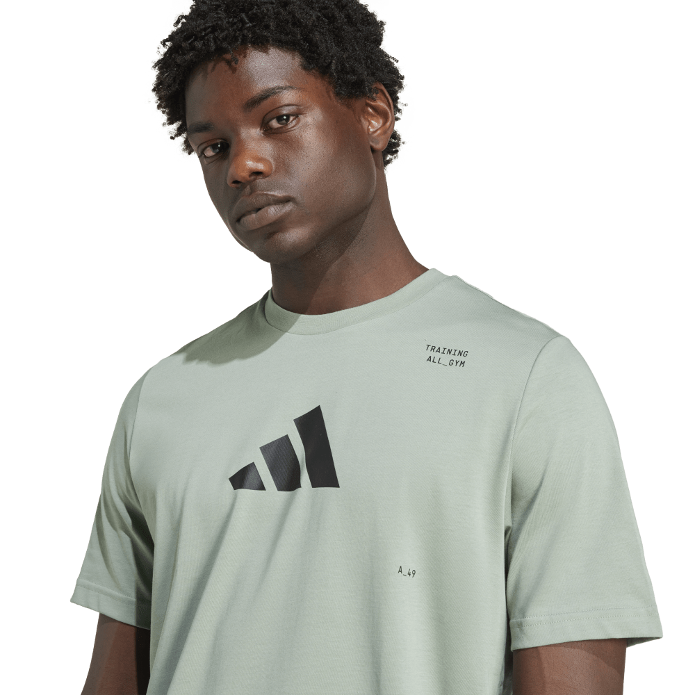 Adidas M Tr Cat G T Camiseta Manga Corta verde de hombre para entrenamiento