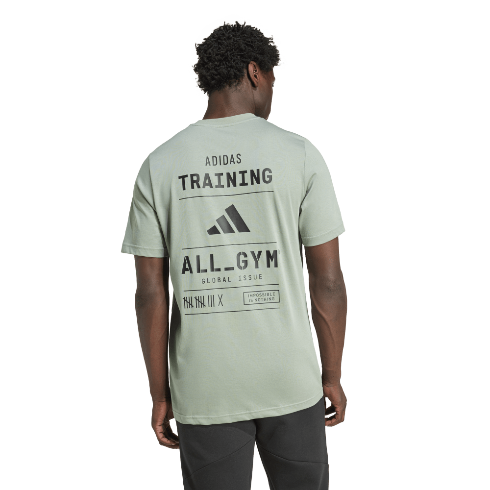 Adidas M Tr Cat G T Camiseta Manga Corta verde de hombre para entrenamiento