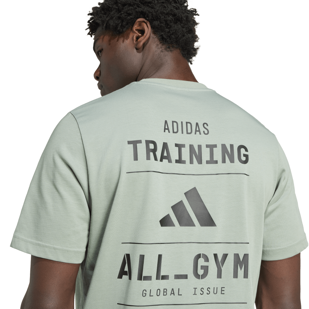 Adidas M Tr Cat G T Camiseta Manga Corta verde de hombre para entrenamiento