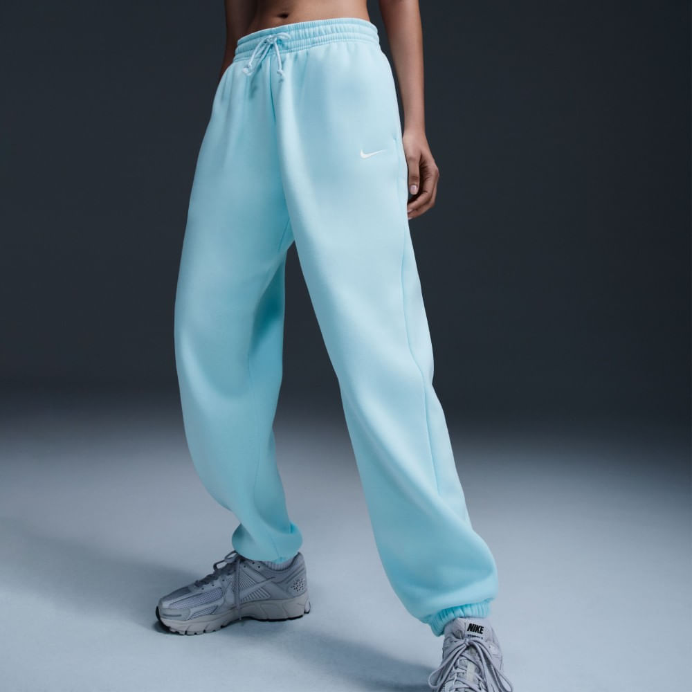 Nike W Nsw Phnx Flc Hr Os Pant 2 Pantalón azul de mujer lifestyle