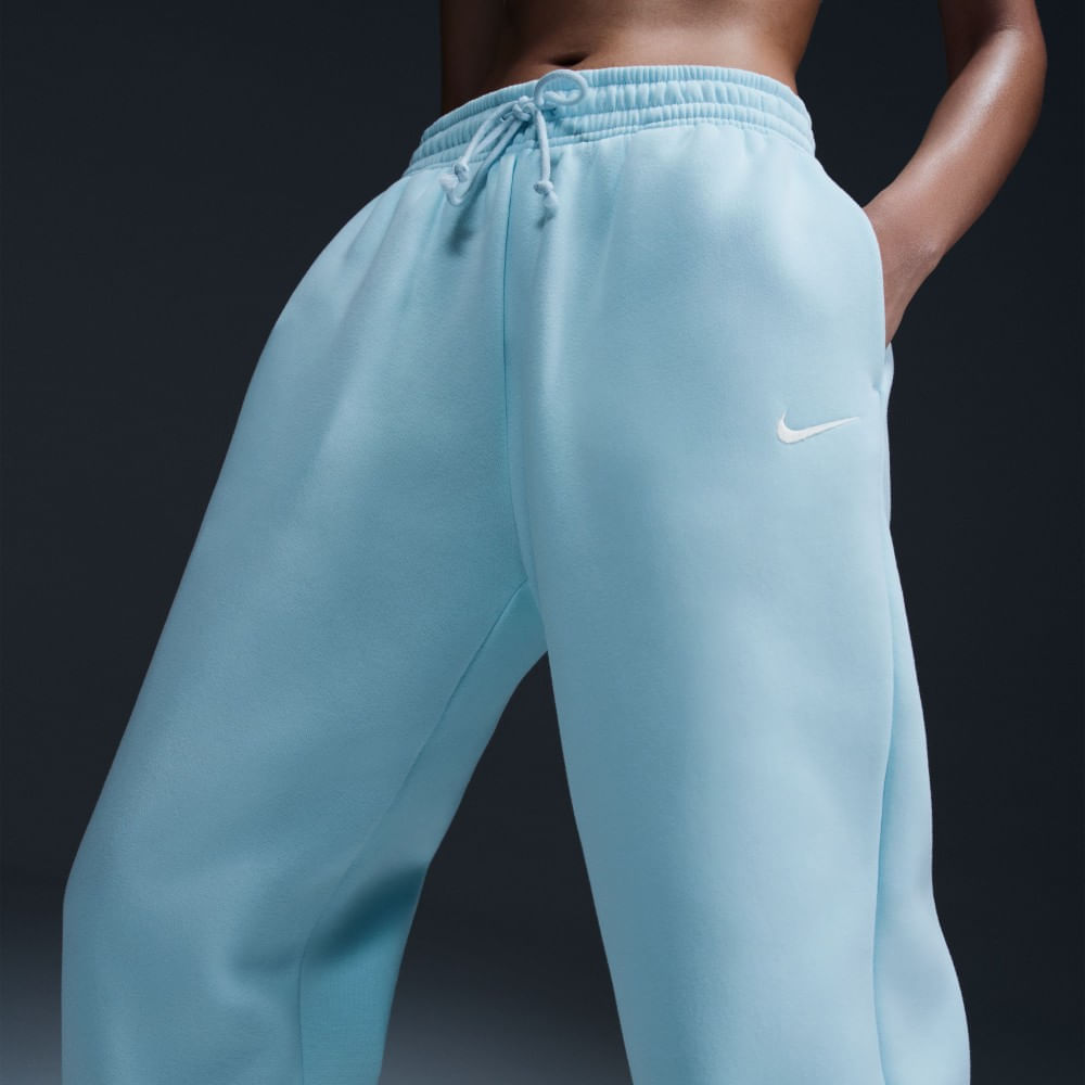 Nike W Nsw Phnx Flc Hr Os Pant 2 Pantalón azul de mujer lifestyle